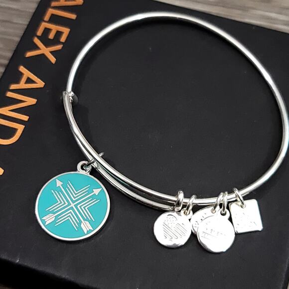 Alex and Ani Arrows of Friendship Charm Bracelet - Picture 2 of 9